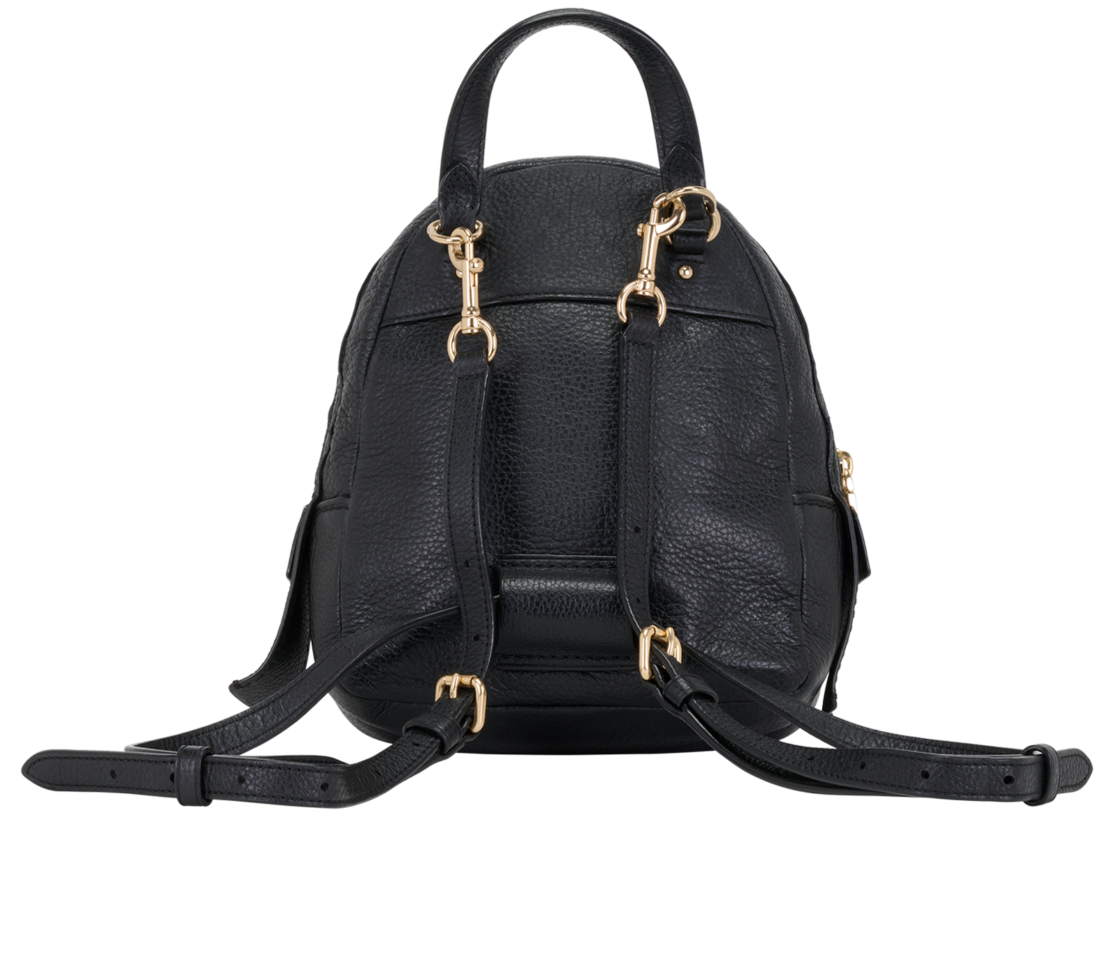 Court Backpack, &pound;120, Handbags, Black, Leather, Back view
